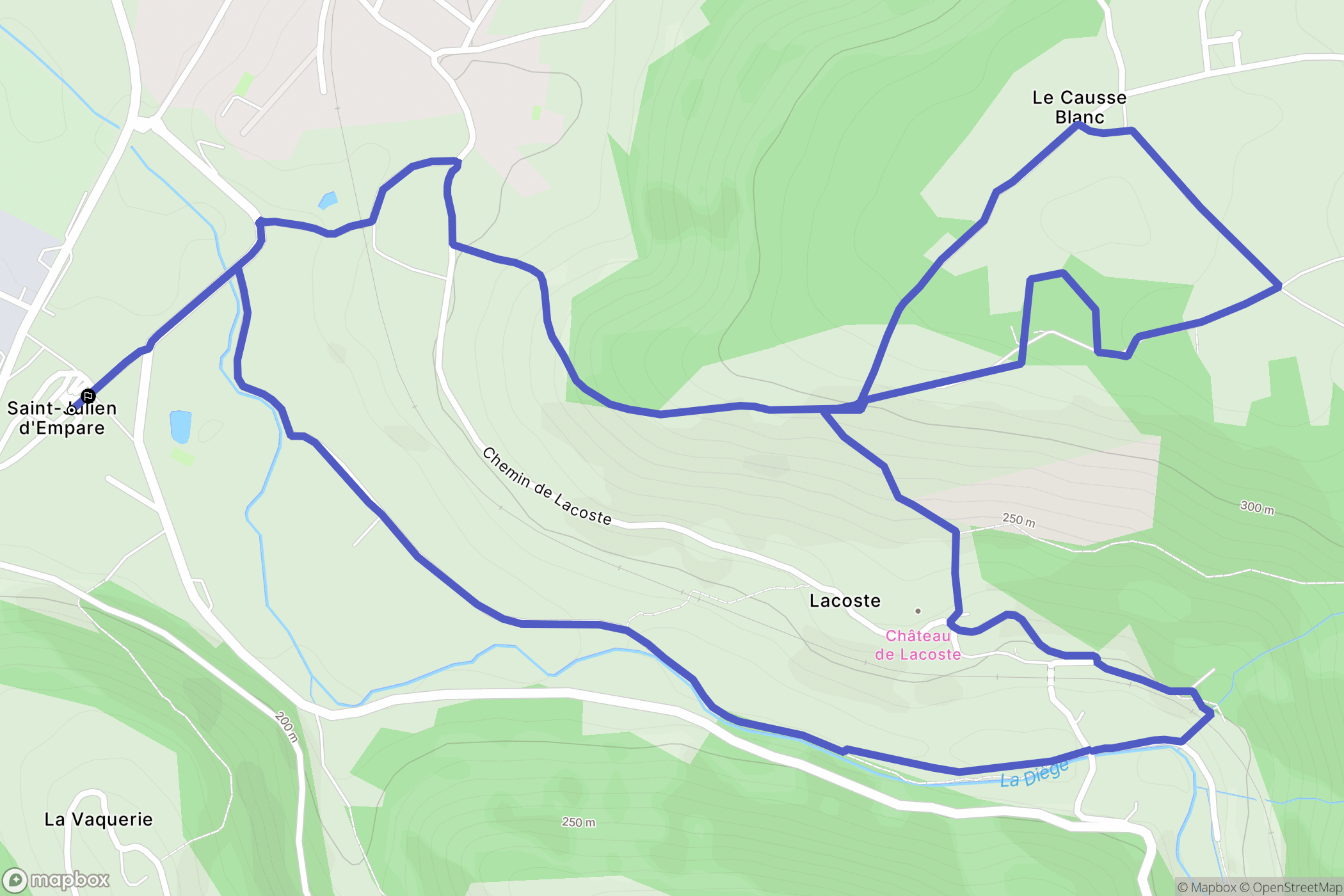 Capdenac-Gare : carte du parcours de randonnée - France