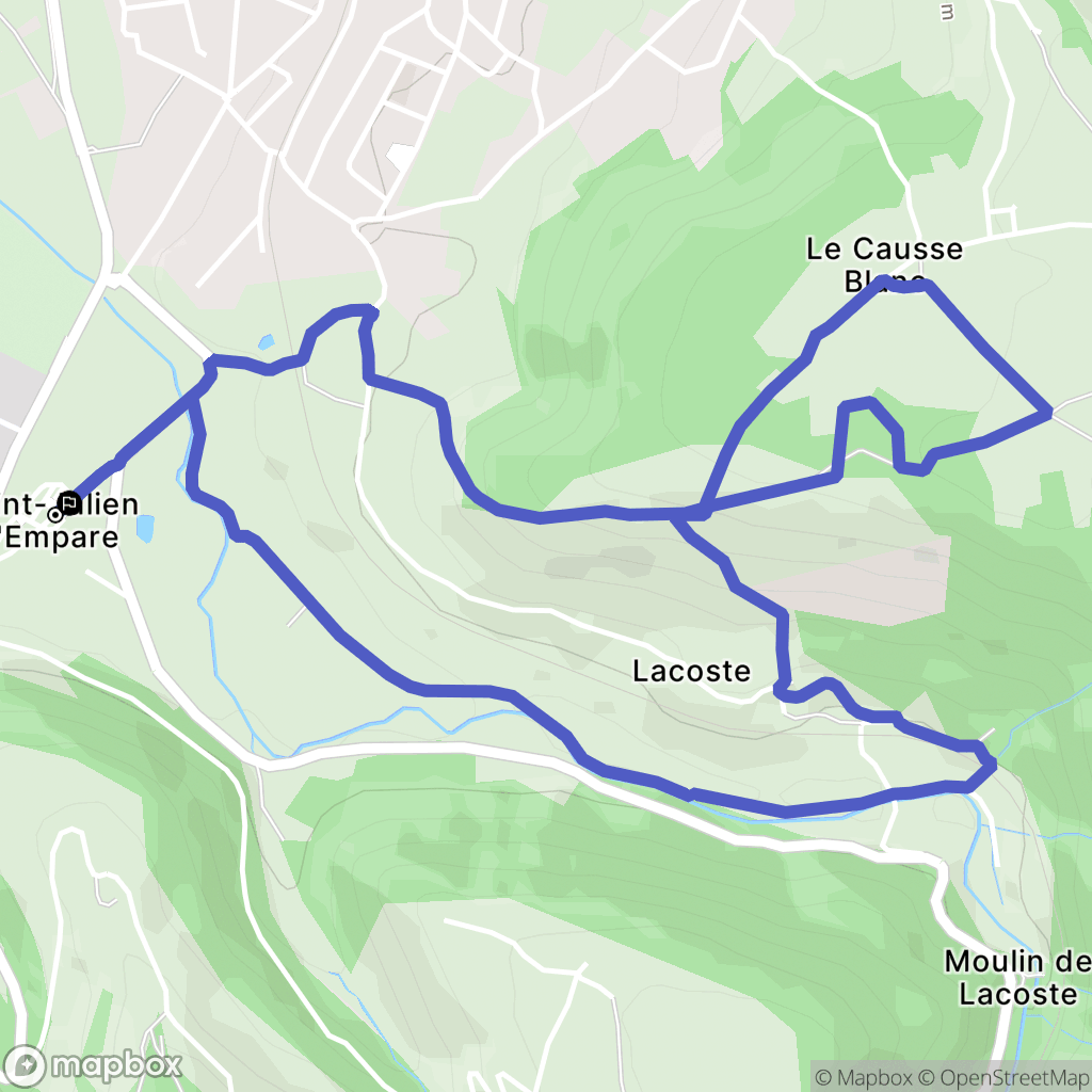 Capdenac-Gare : carte du parcours de randonnée - France