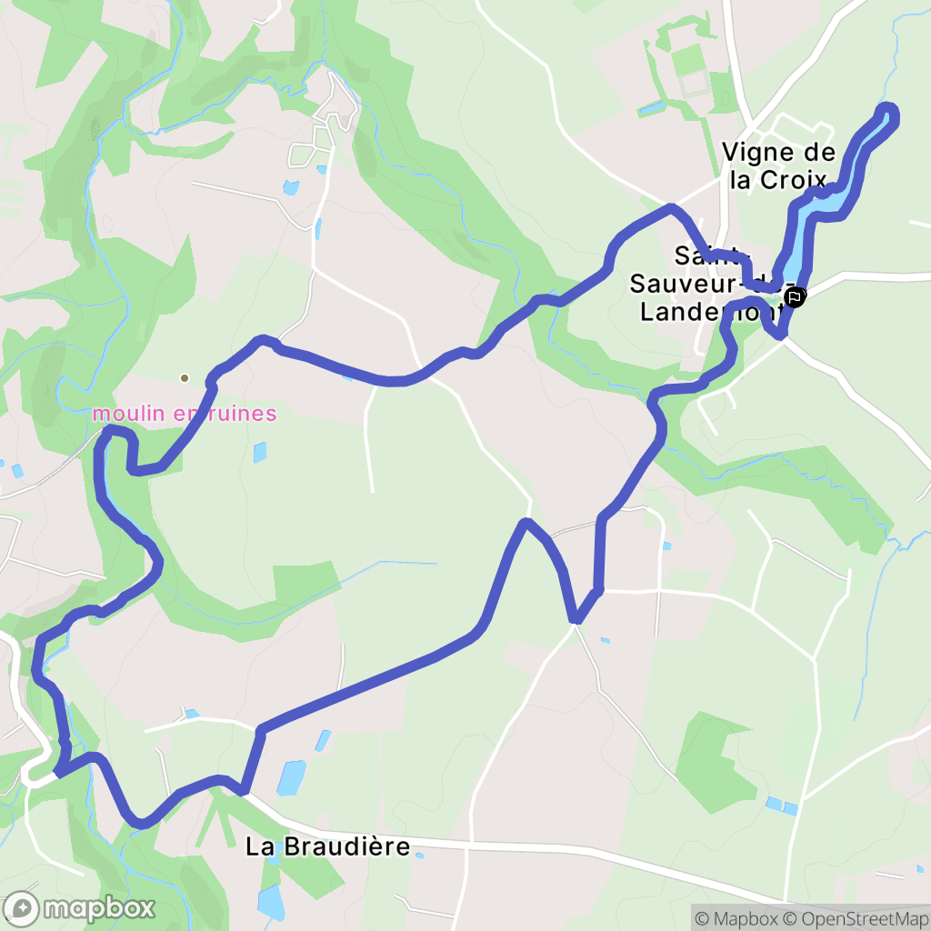 Orée-d'Anjou : carte du parcours de randonnée - France