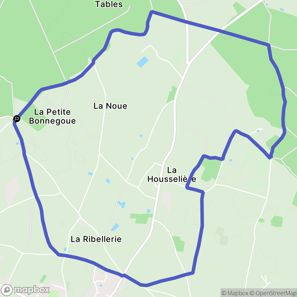 Bellevigne-en-Layon : carte du parcours de randonnée - France