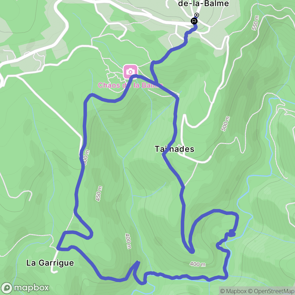 Saint-Salvy-de-la-Balme : carte du parcours de randonnée - France