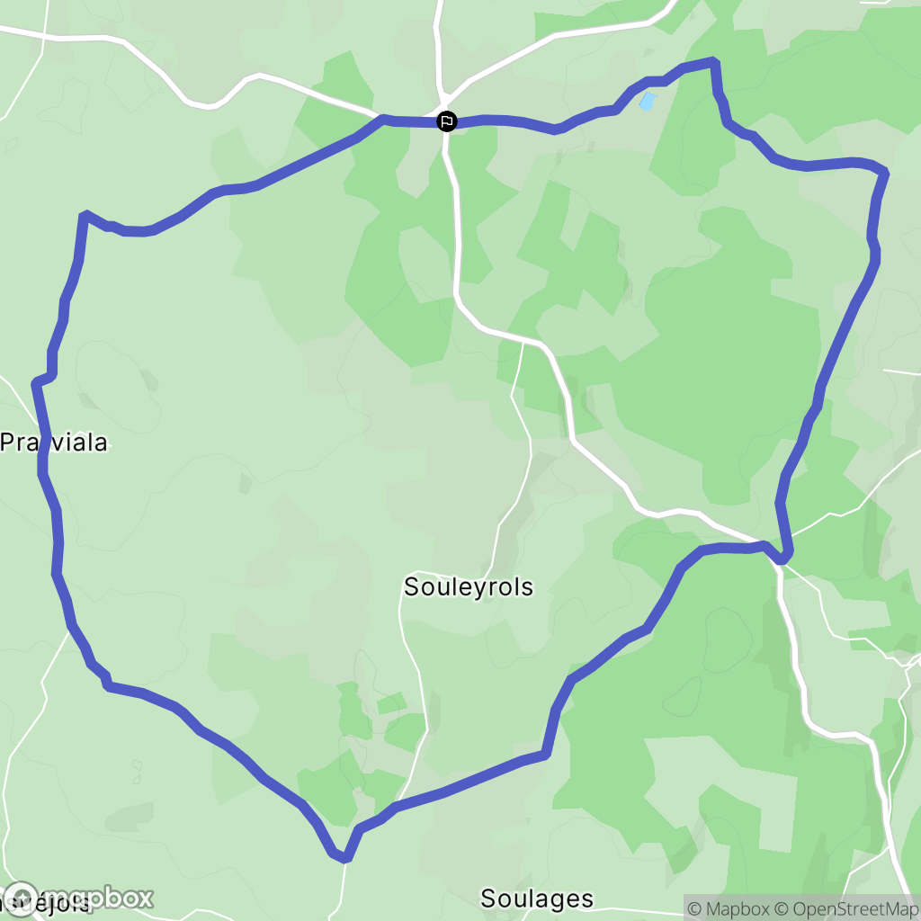 Peyre en Aubrac : carte du parcours de randonnée - France