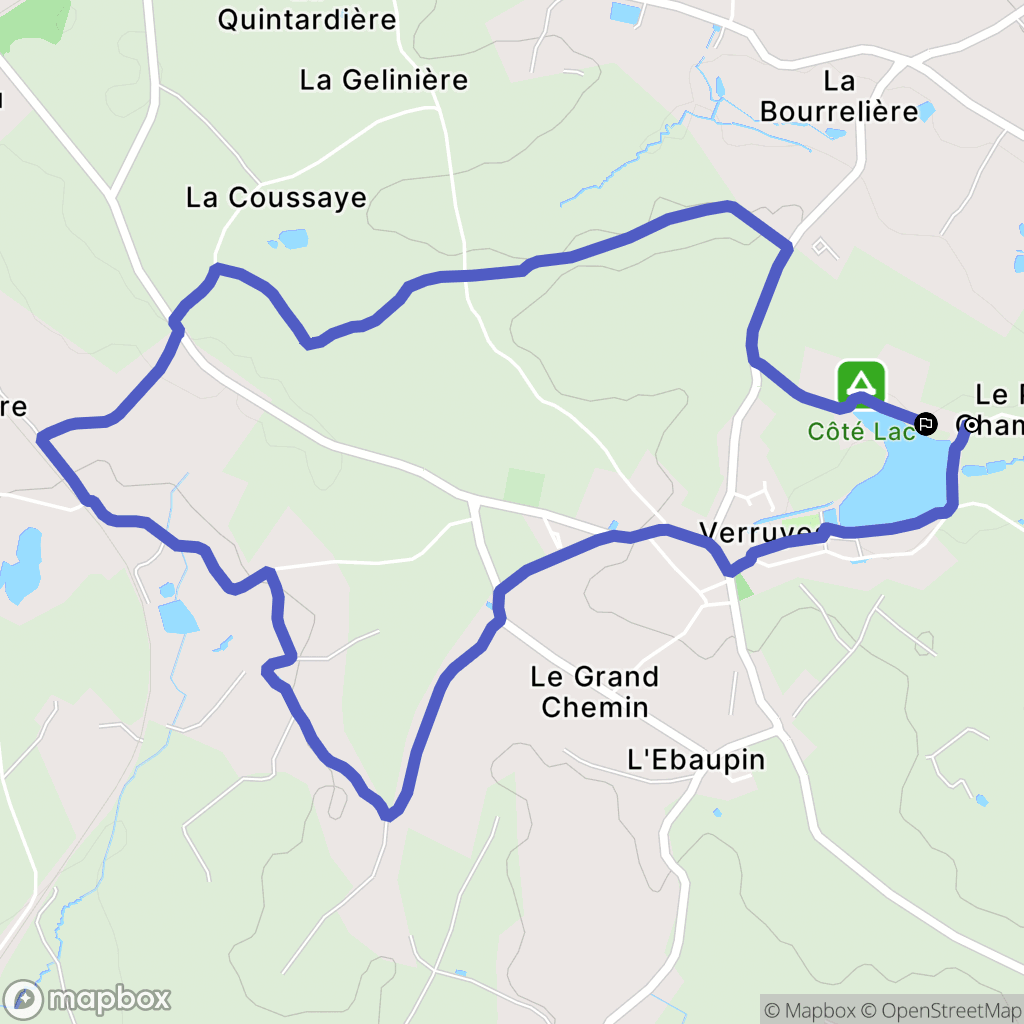 Verruyes : carte du parcours de randonnée - France