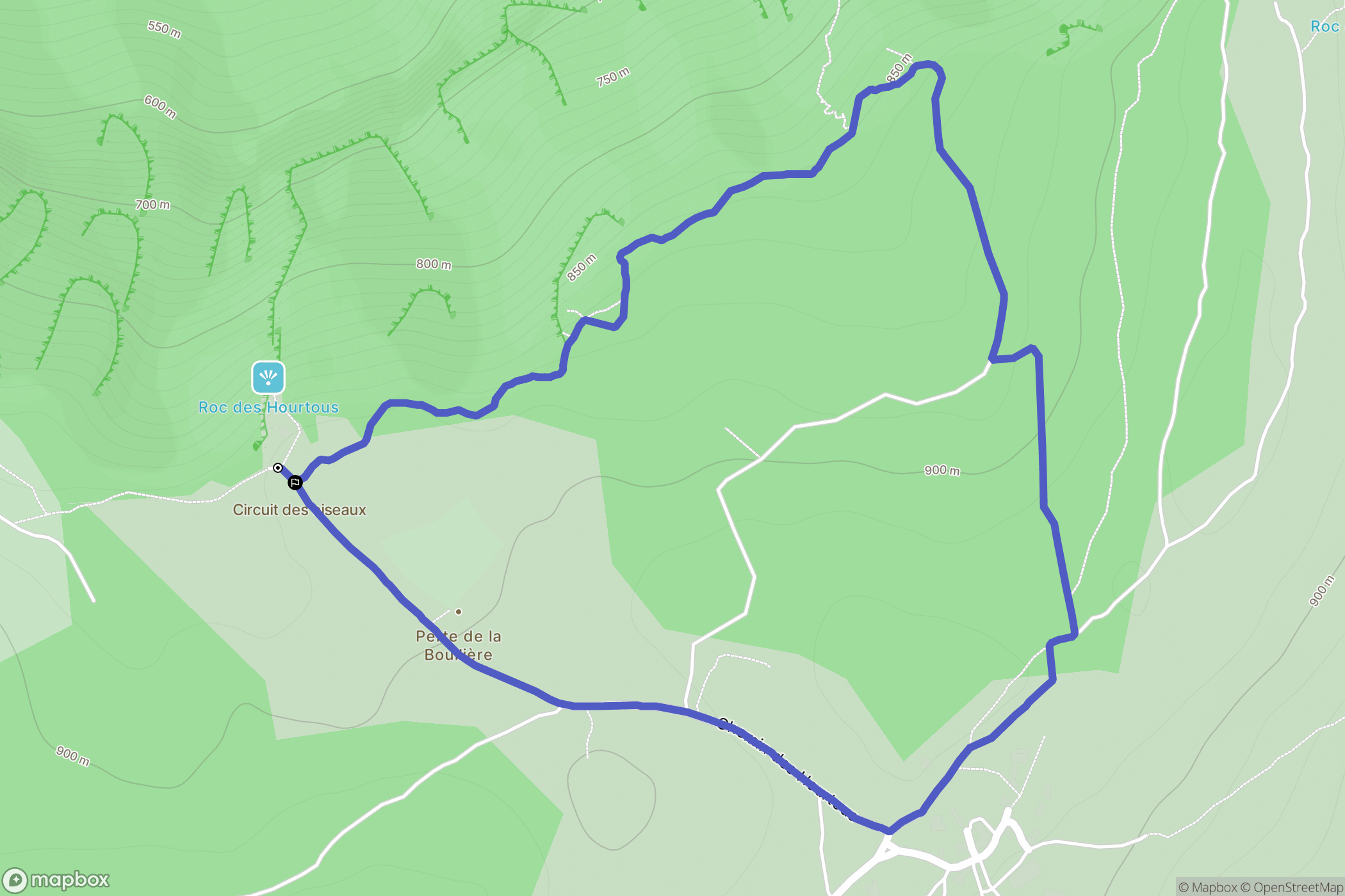 Rieisse : carte du parcours de randonnée - France