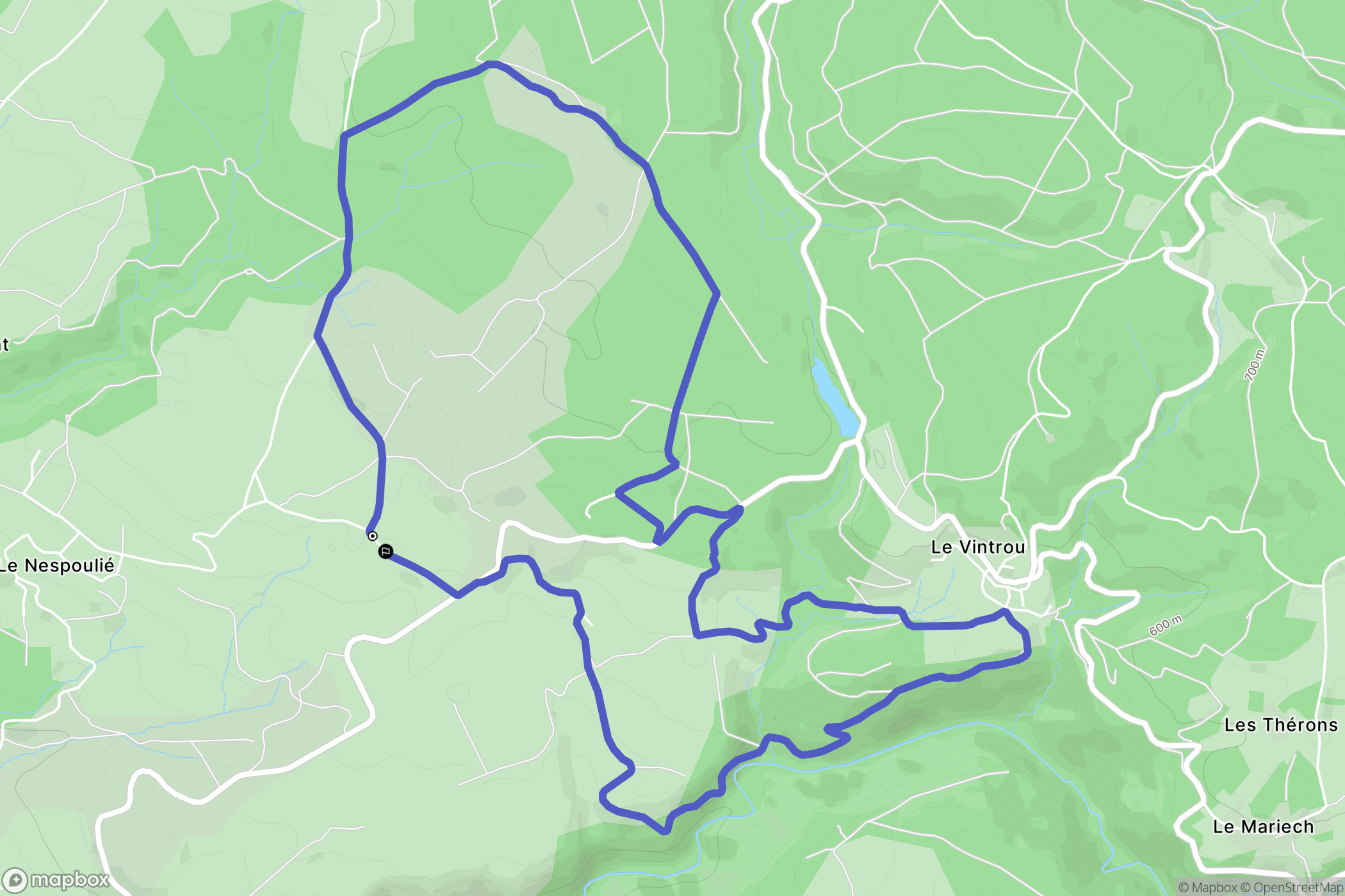 Pont-de-Larn : carte du parcours de randonnée - France