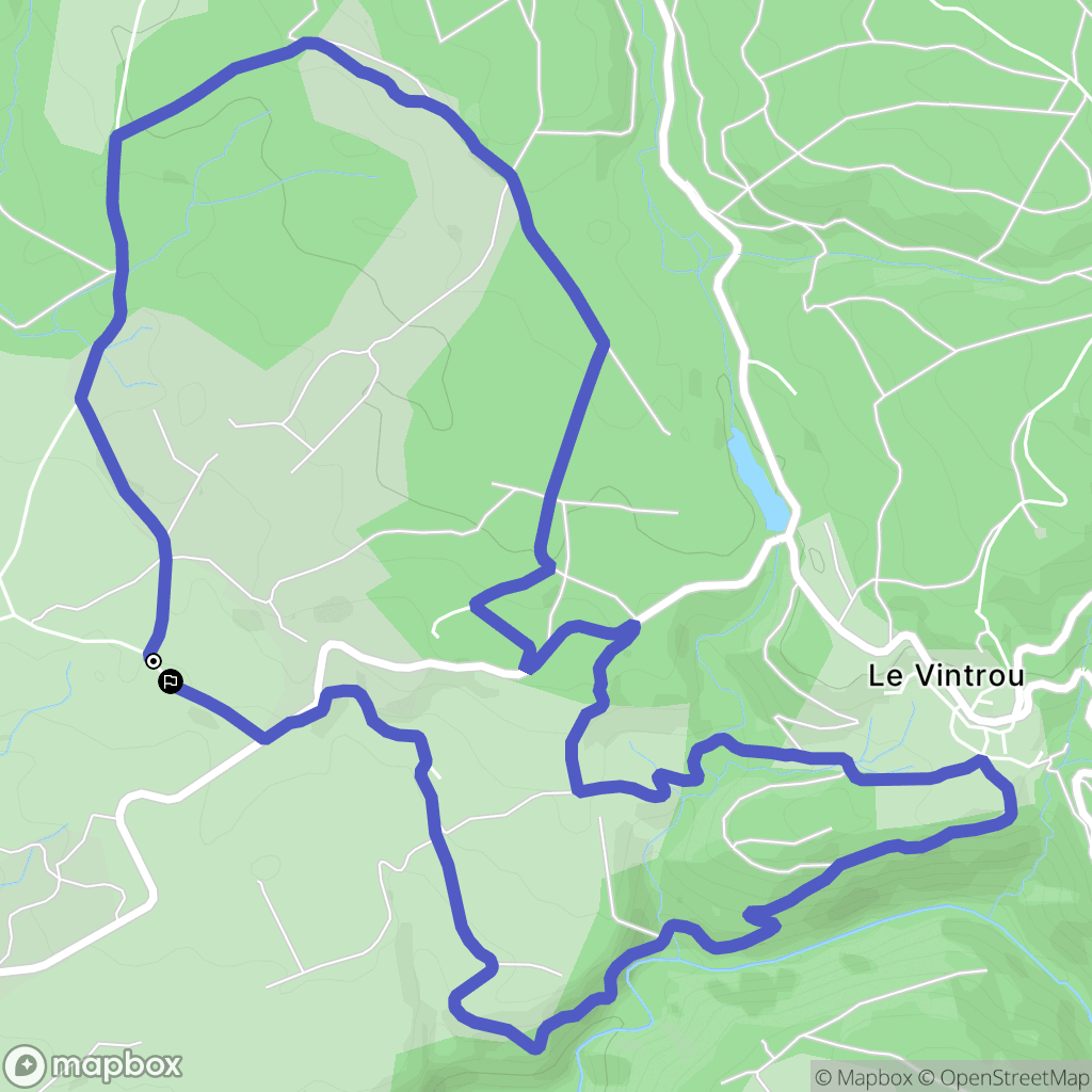 Pont-de-Larn : carte du parcours de randonnée - France