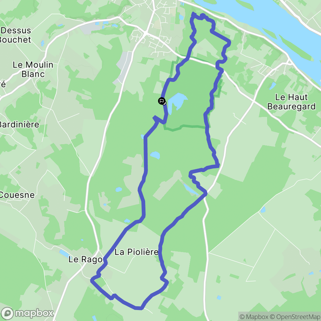 Gennes-Val-de-Loire : carte du parcours de randonnée - France