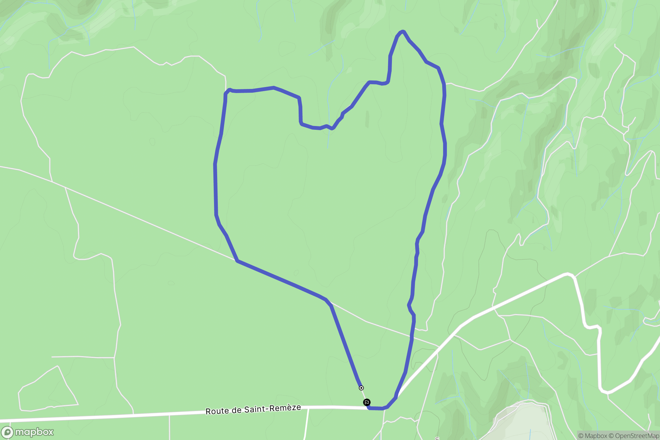 Bourg-Saint-Andéol : carte du parcours de randonnée - France