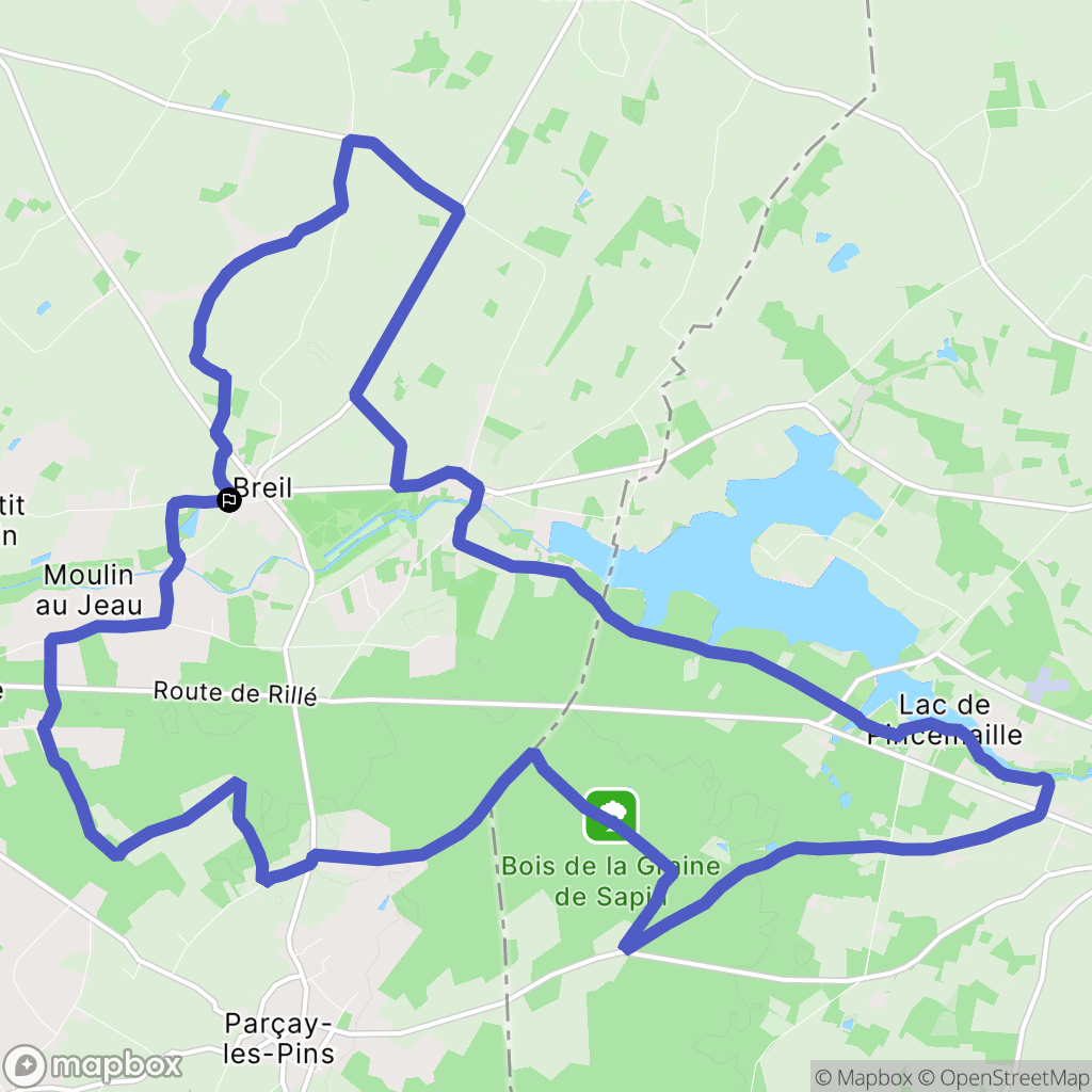 Noyant-Villages : carte du parcours de randonnée - France