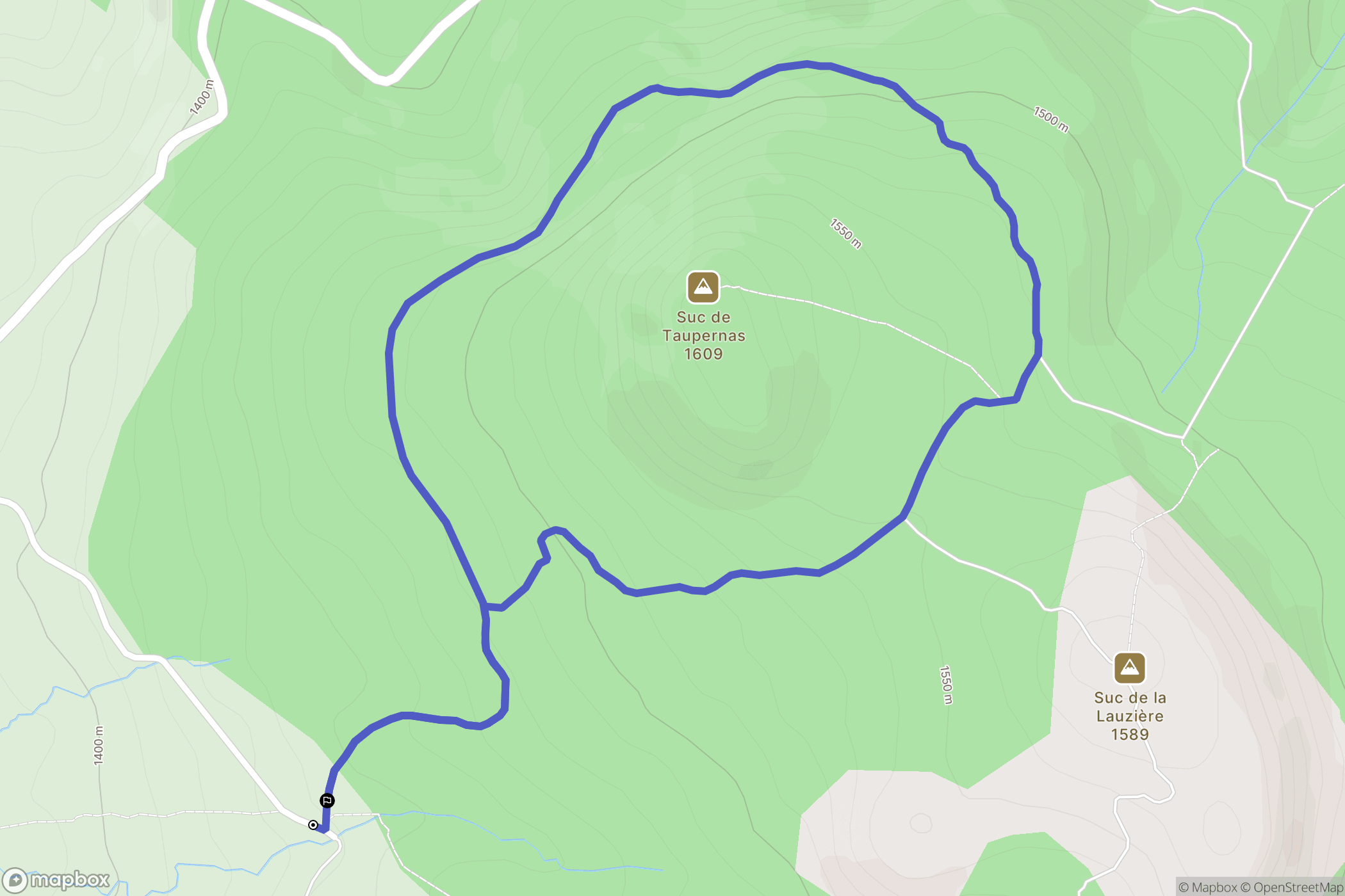 Le Béage : carte du parcours de randonnée - France
