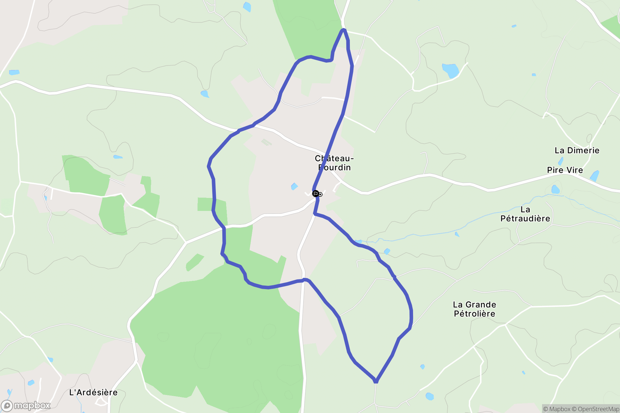 Saint-Pardoux-Soutiers : carte du parcours de randonnée - France
