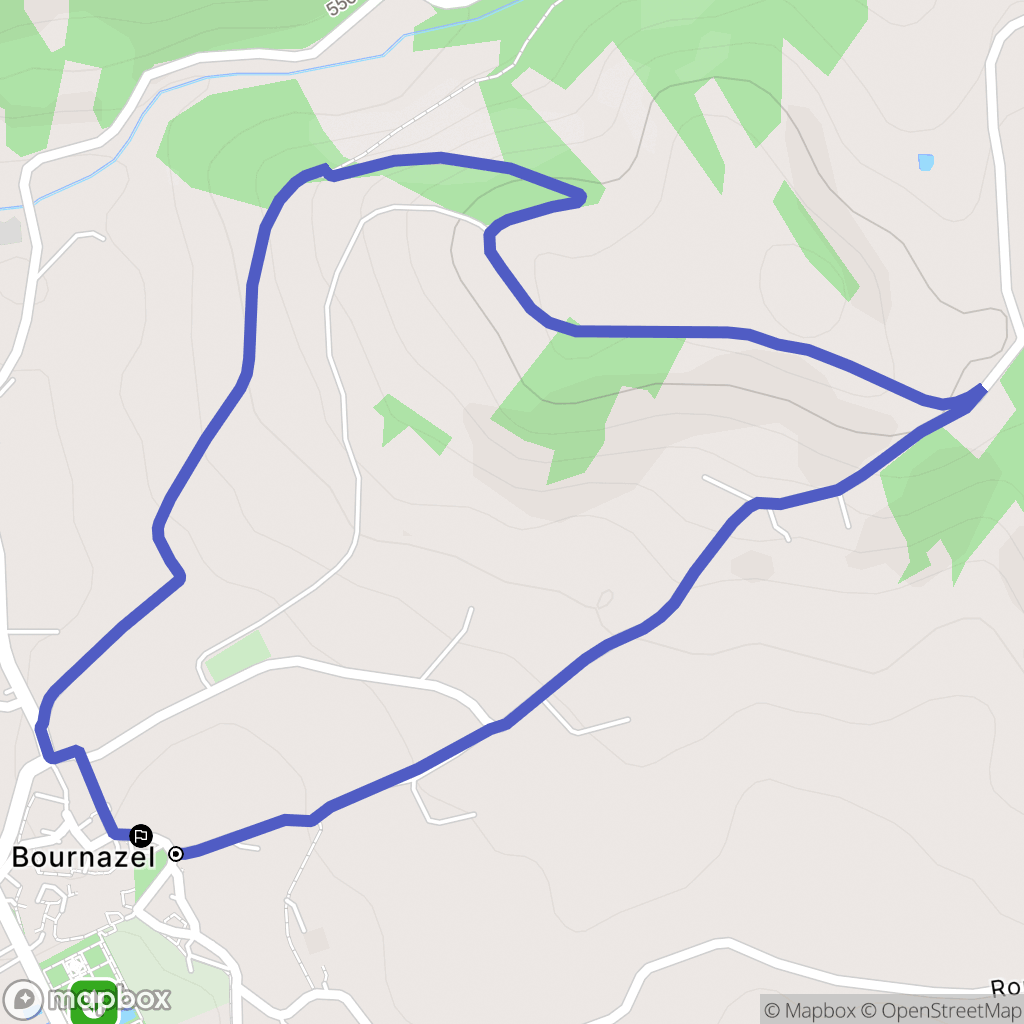 Bournazel : carte du parcours de randonnée - France