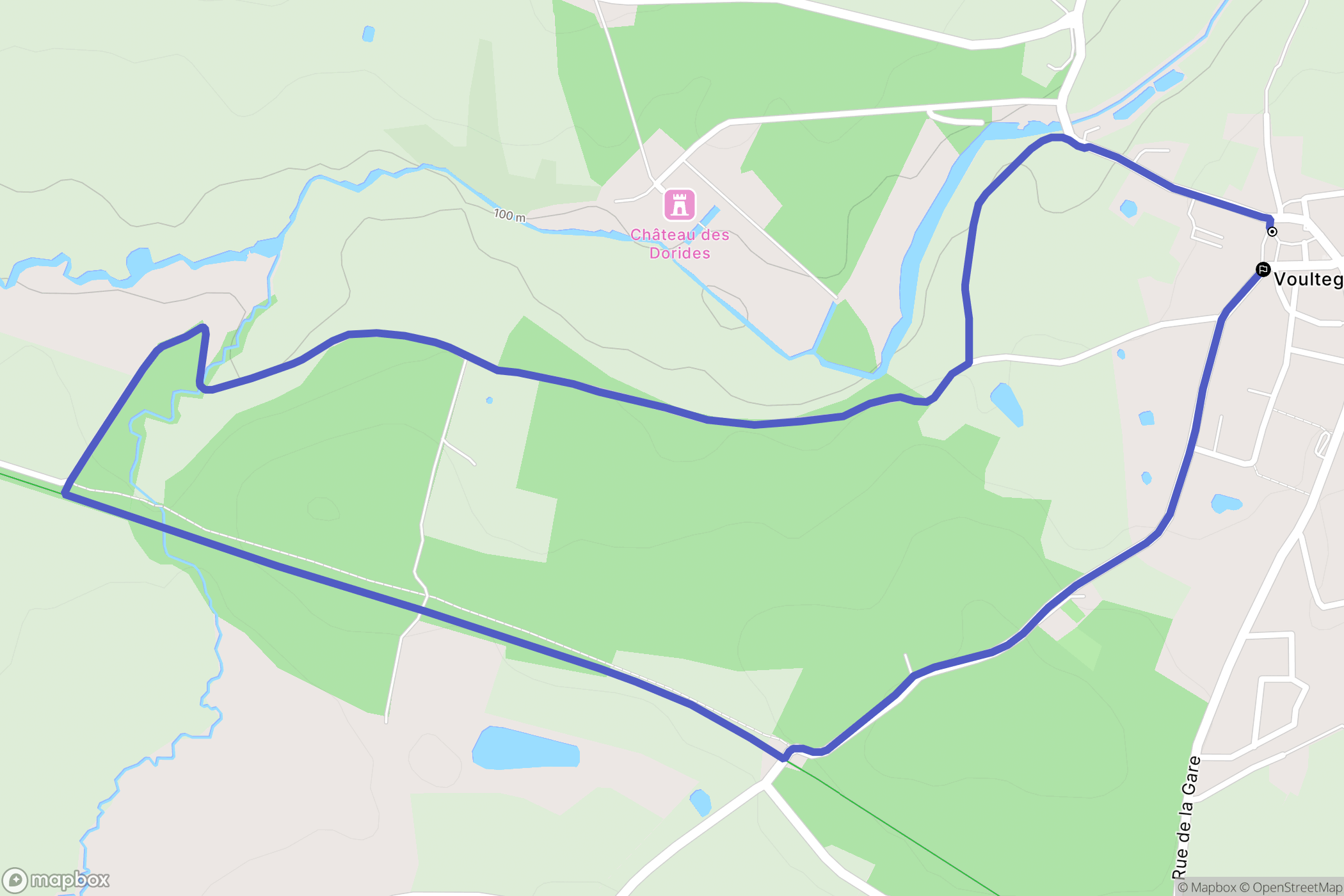 Voulmentin : carte du parcours de randonnée - France