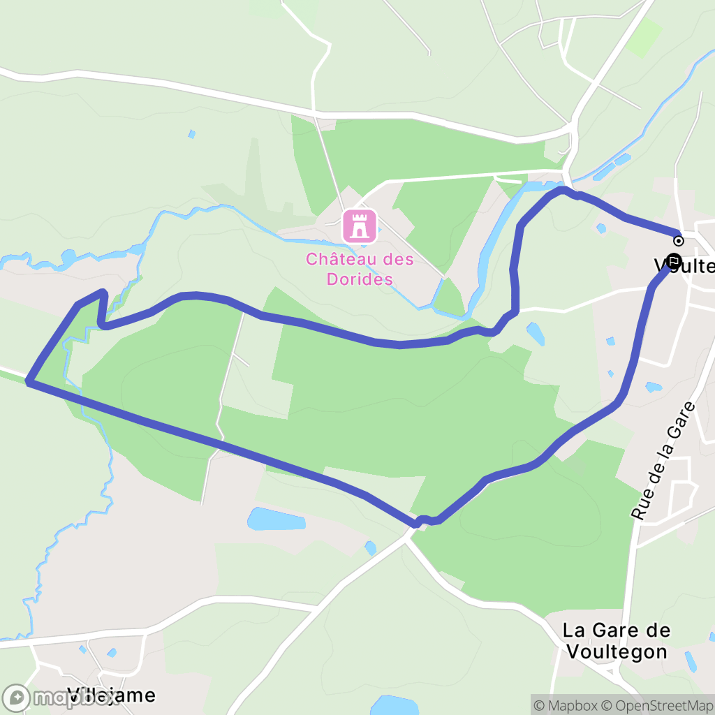 Voulmentin : carte du parcours de randonnée - France