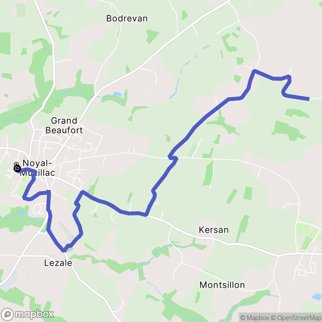 Noyal-Muzillac : carte du parcours de randonnée - France