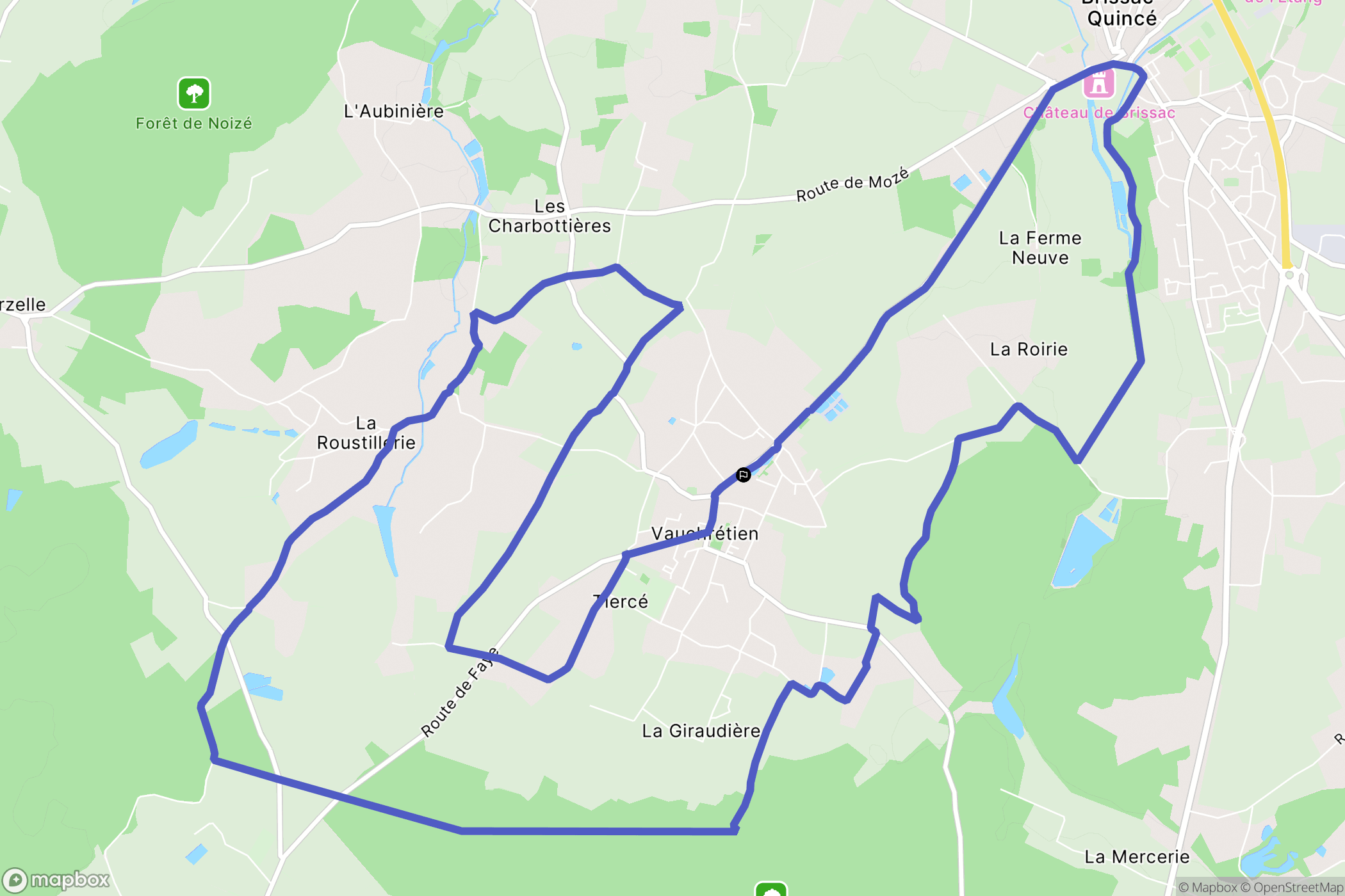 Vauchrétien : carte du parcours de randonnée - France