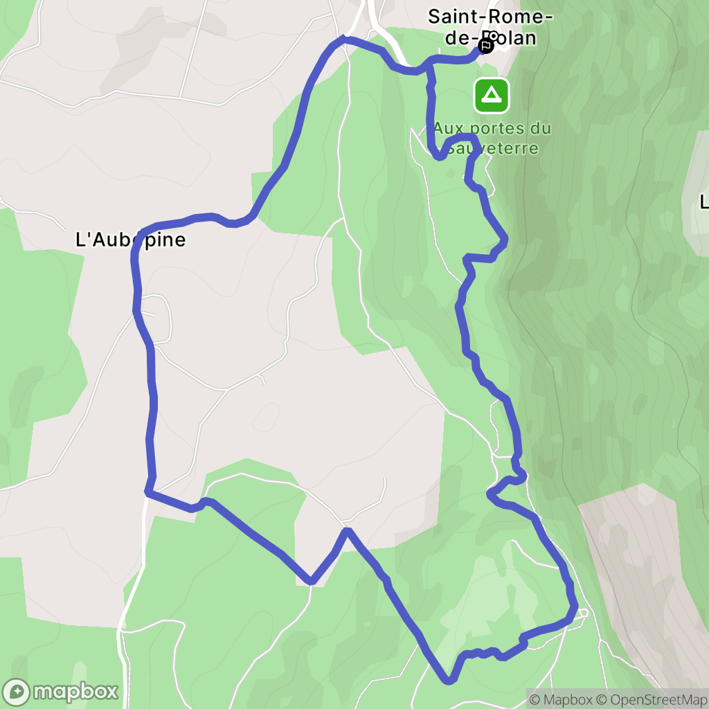 Saint-Rome-de-Dolan : carte du parcours de randonnée - France