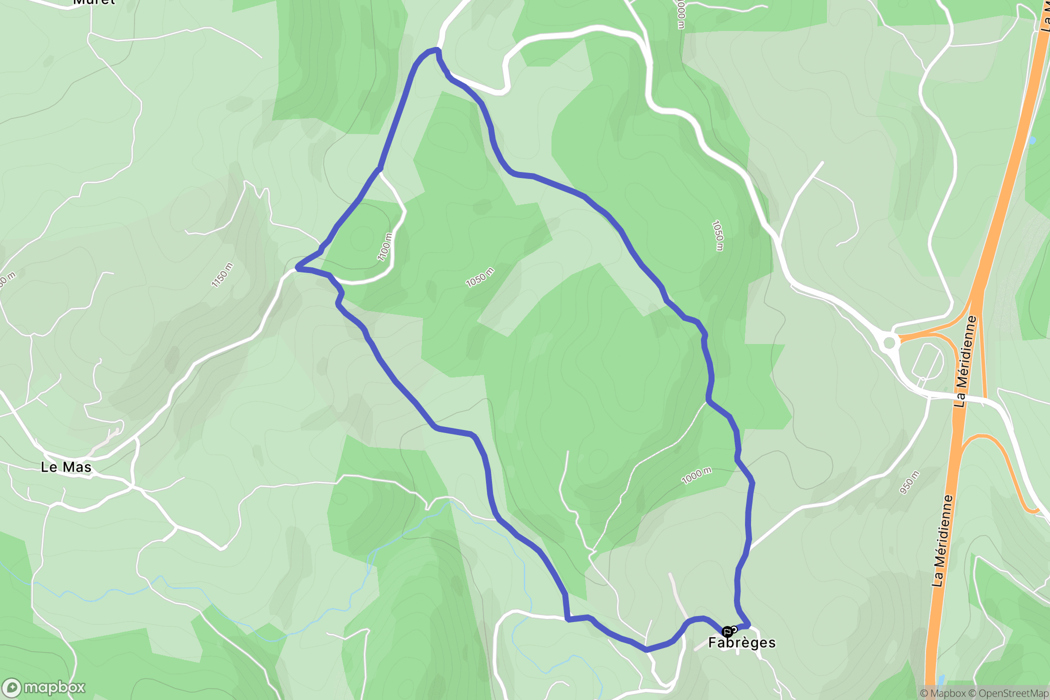 Antrenas : carte du parcours de randonnée - France