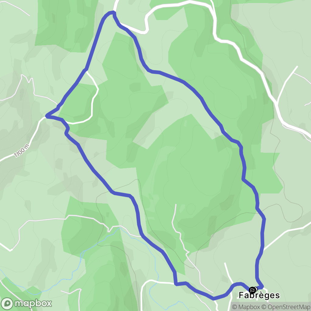 Antrenas : carte du parcours de randonnée - France