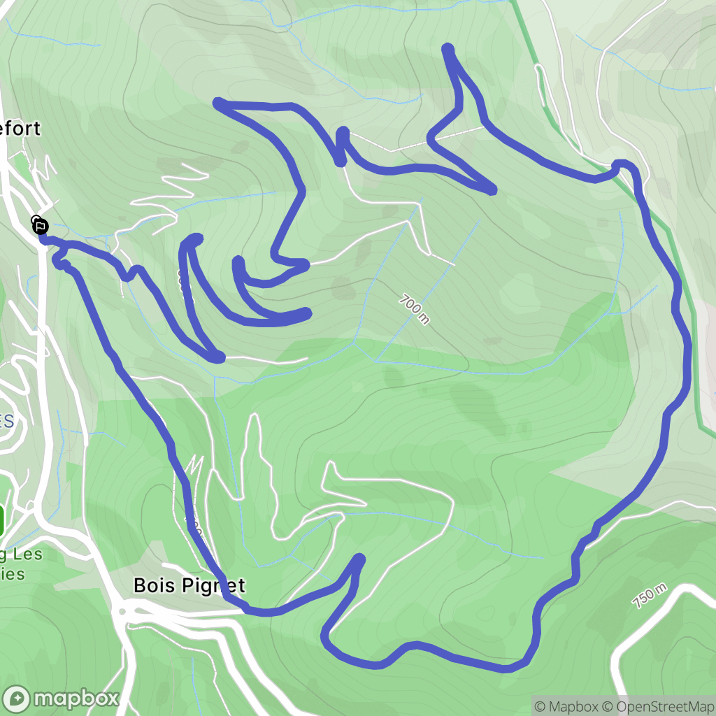 Villefort : carte du parcours de randonnée - France