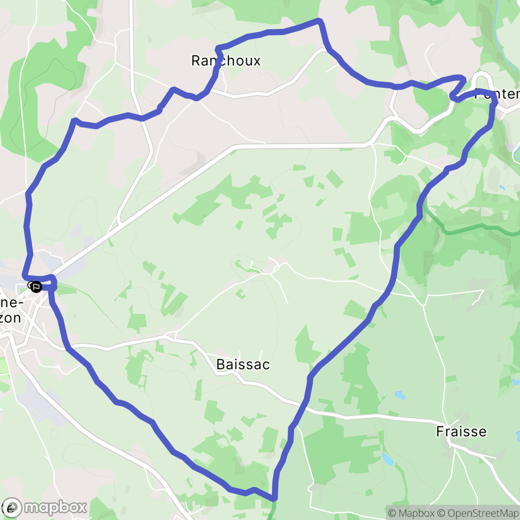 Craponne-sur-Arzon : carte du parcours de randonnée - France