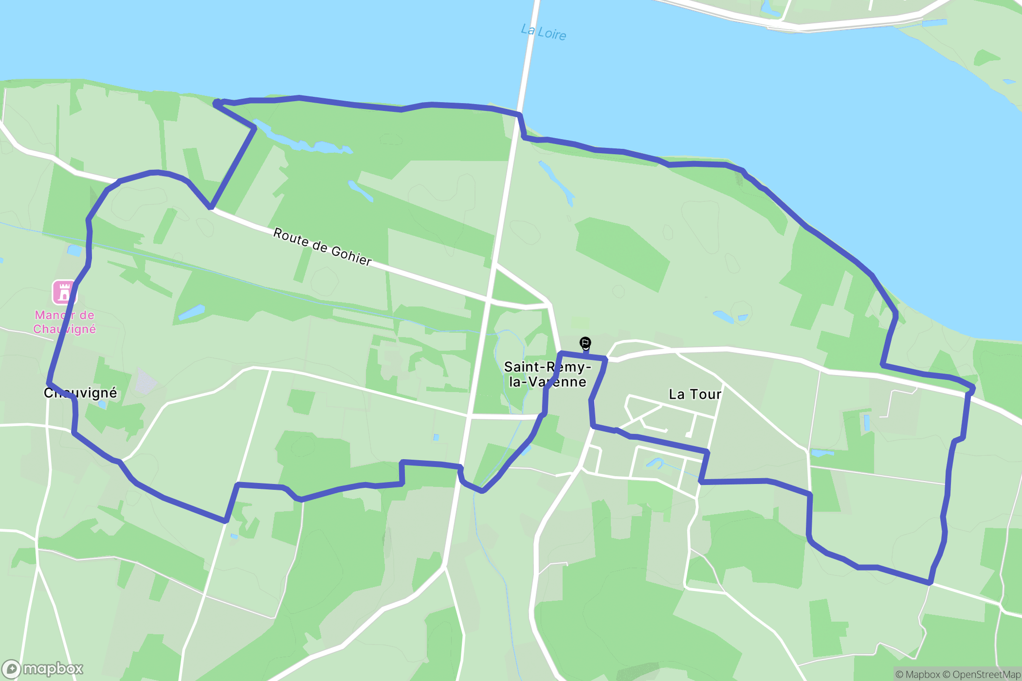 Brissac-Loire-Aubance : carte du parcours de randonnée - France