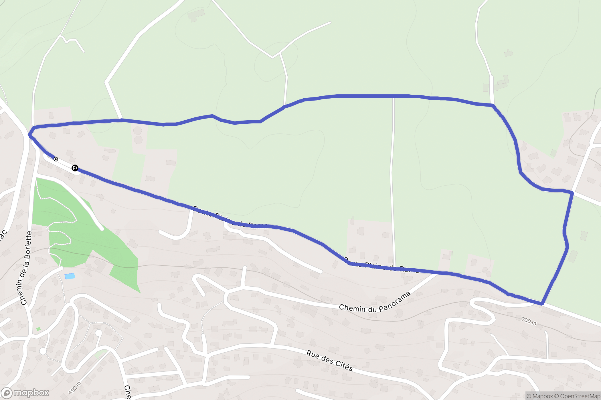 Polignac : carte du parcours de randonnée - France