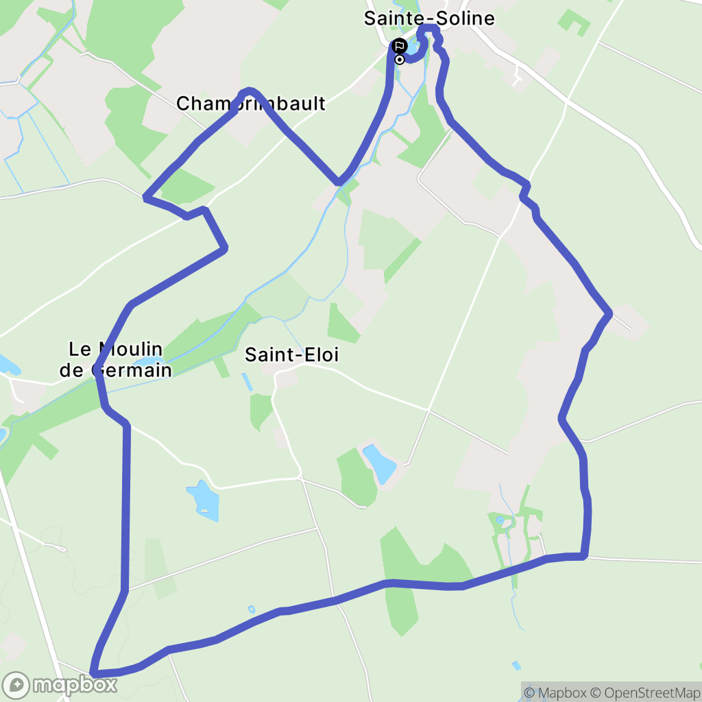 Sainte-Soline : carte du parcours de randonnée - France