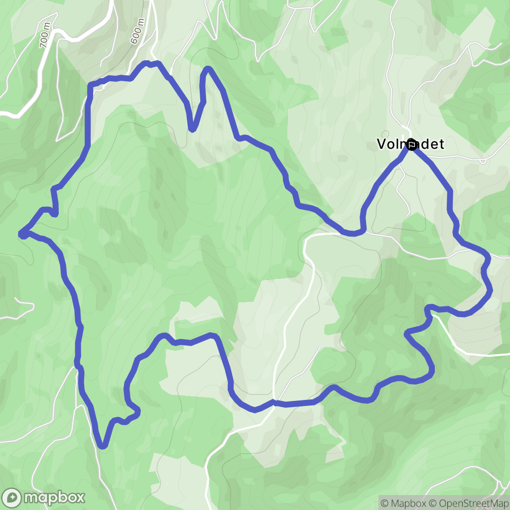 Langeac : carte du parcours de randonnée - France