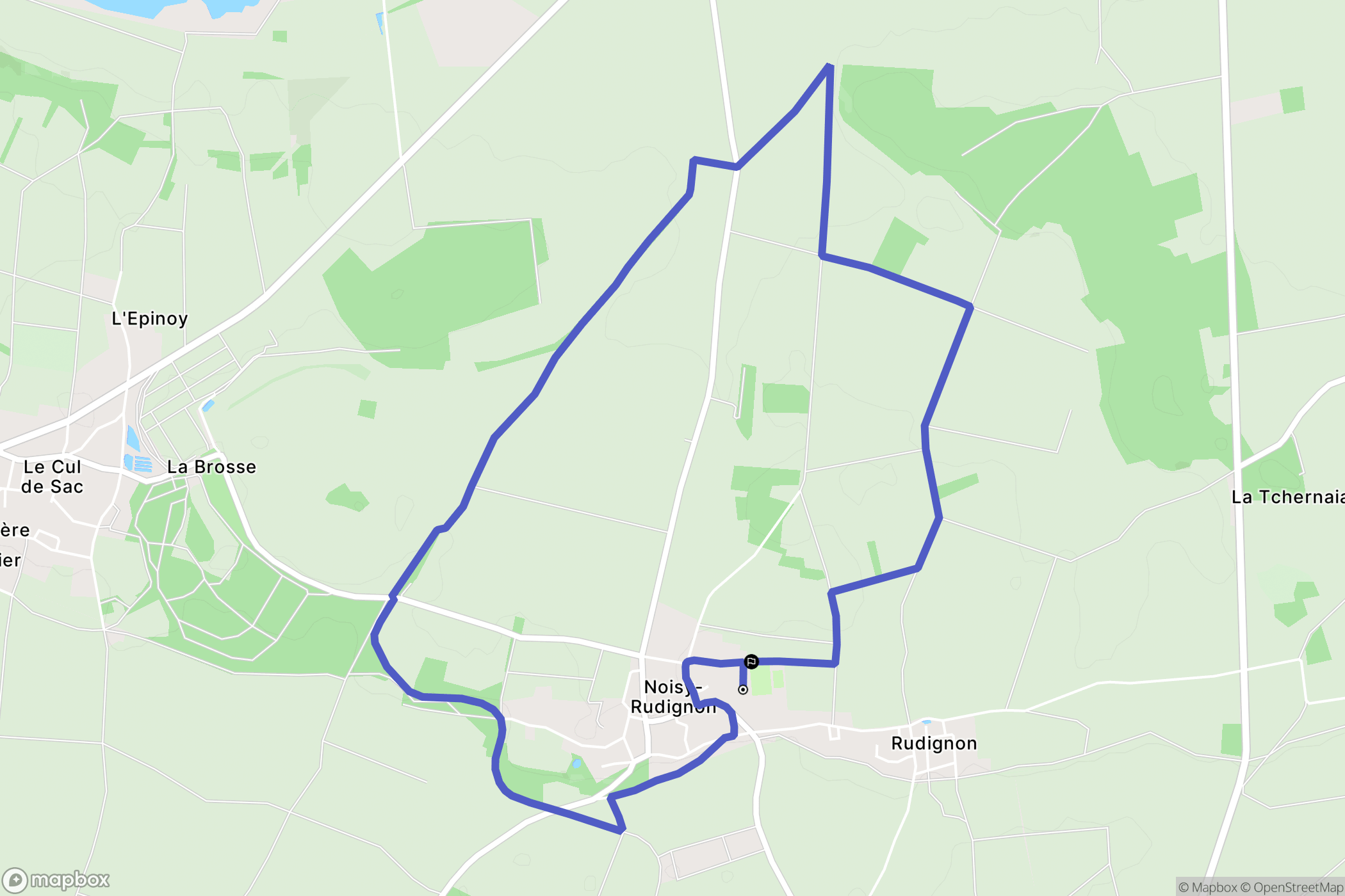 Noisy-Rudignon : carte du parcours de randonnée - France