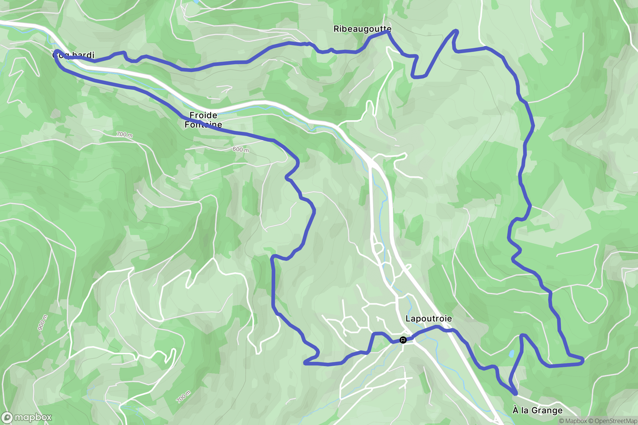 Lapoutroie : carte du parcours de randonnée - France