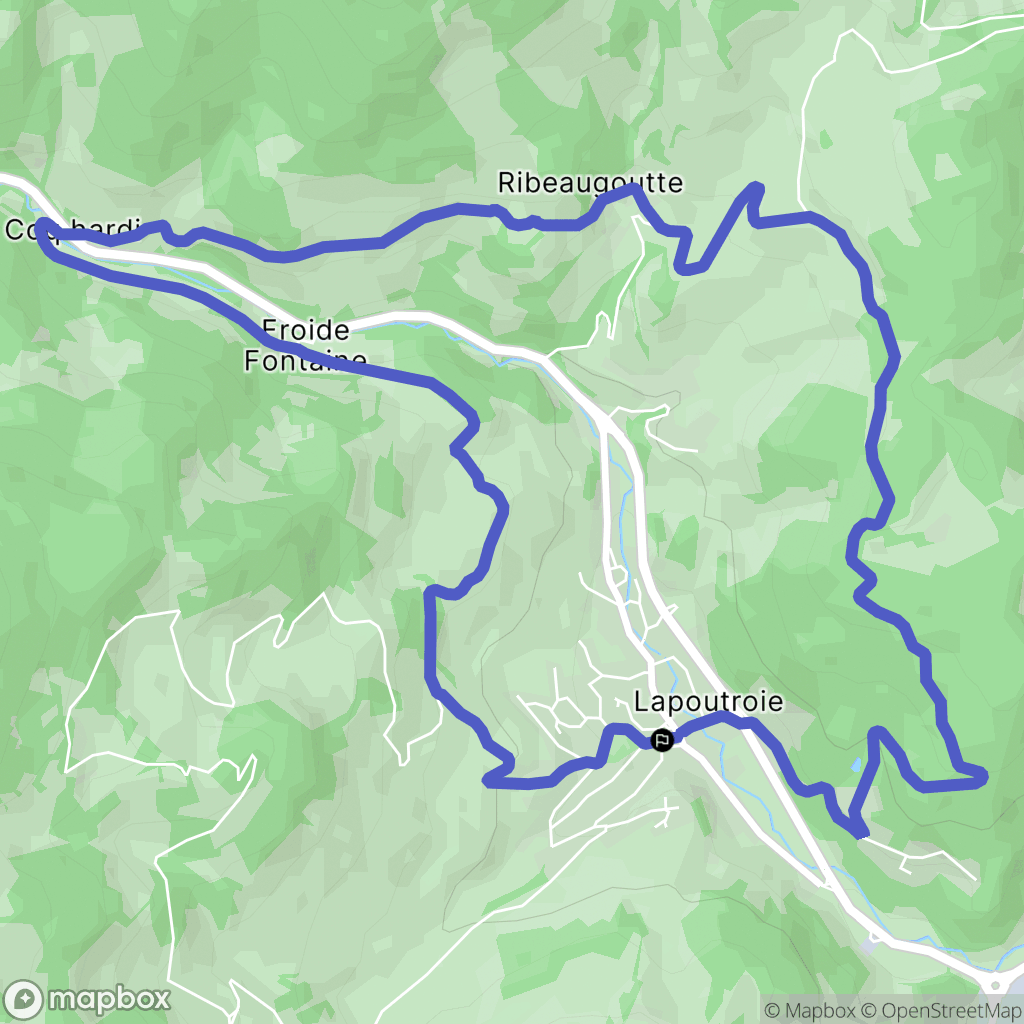 Lapoutroie : carte du parcours de randonnée - France