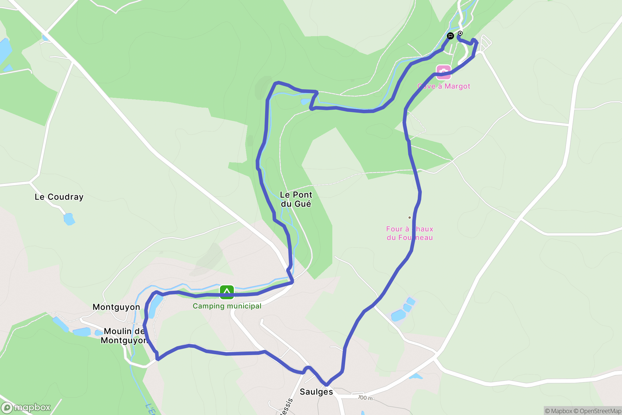 Thorigné-en-Charnie : carte du parcours de randonnée - France