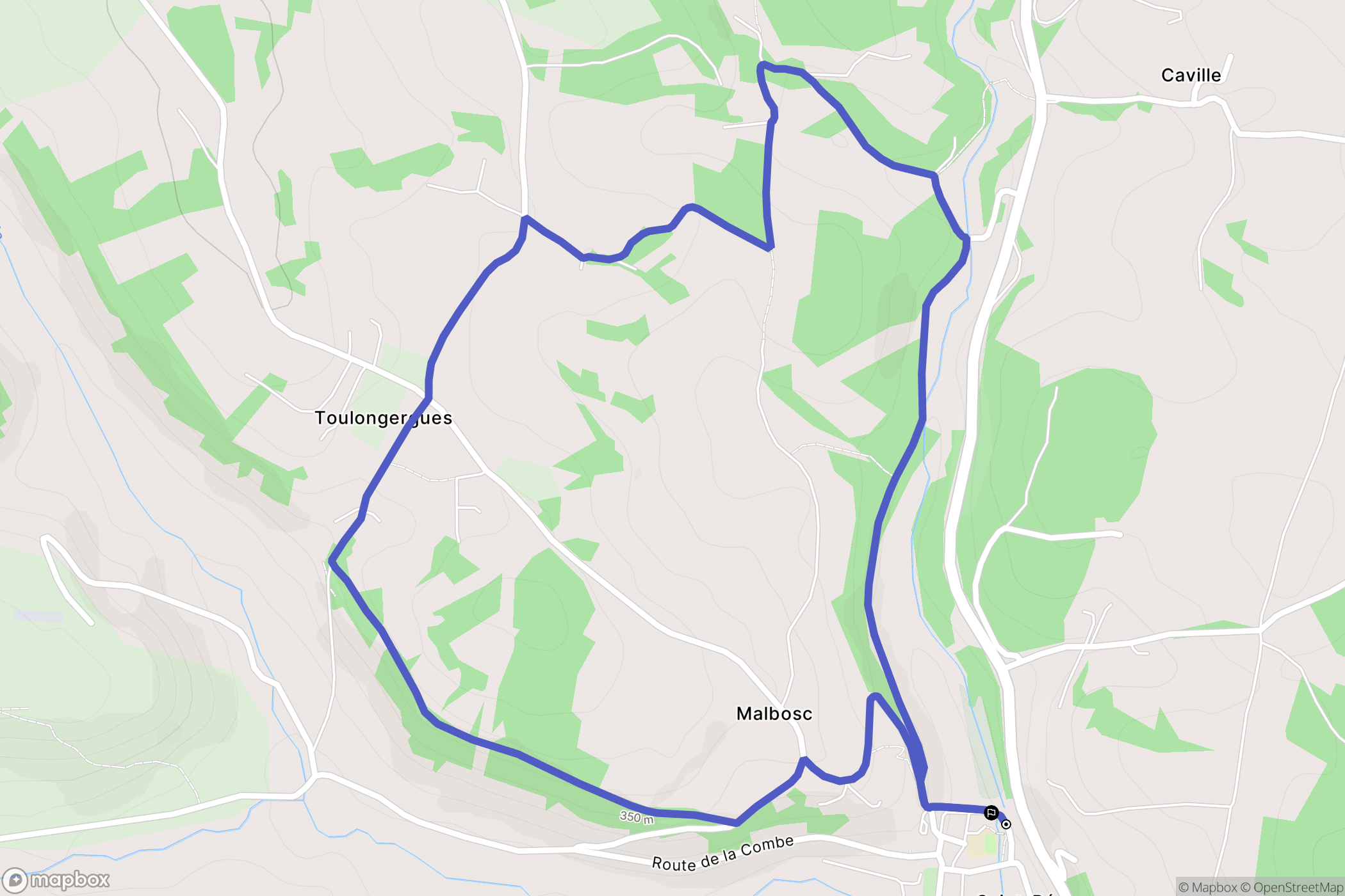 Saint-Remy : carte du parcours de randonnée - France