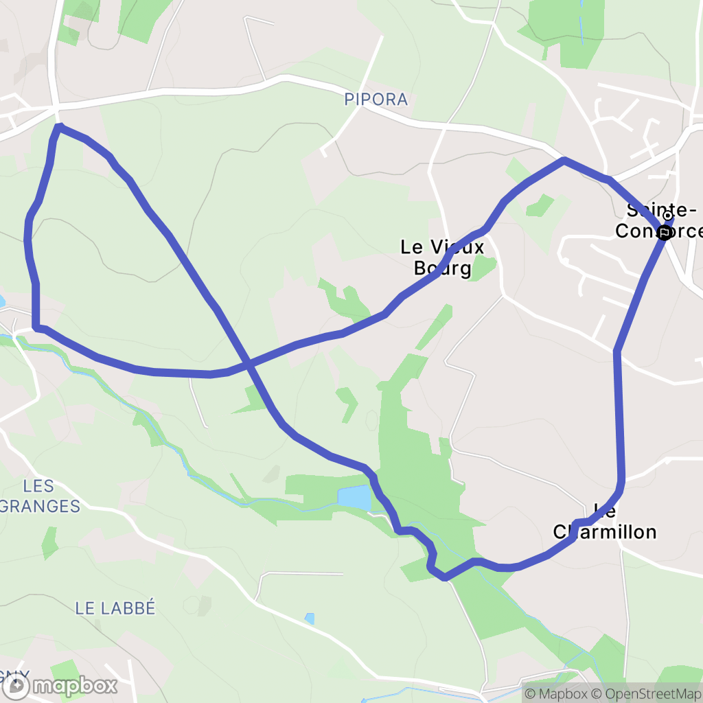 Sainte-Consorce : carte du parcours de randonnée - France