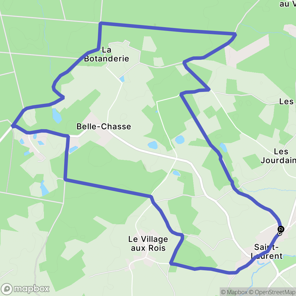 Saint-Laurent : carte du parcours de randonnée - France