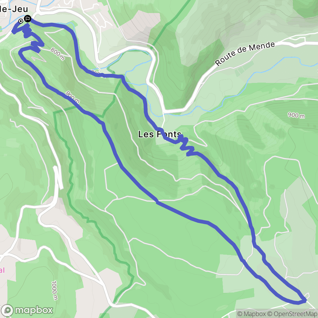 Balsièges : carte du parcours de randonnée - France