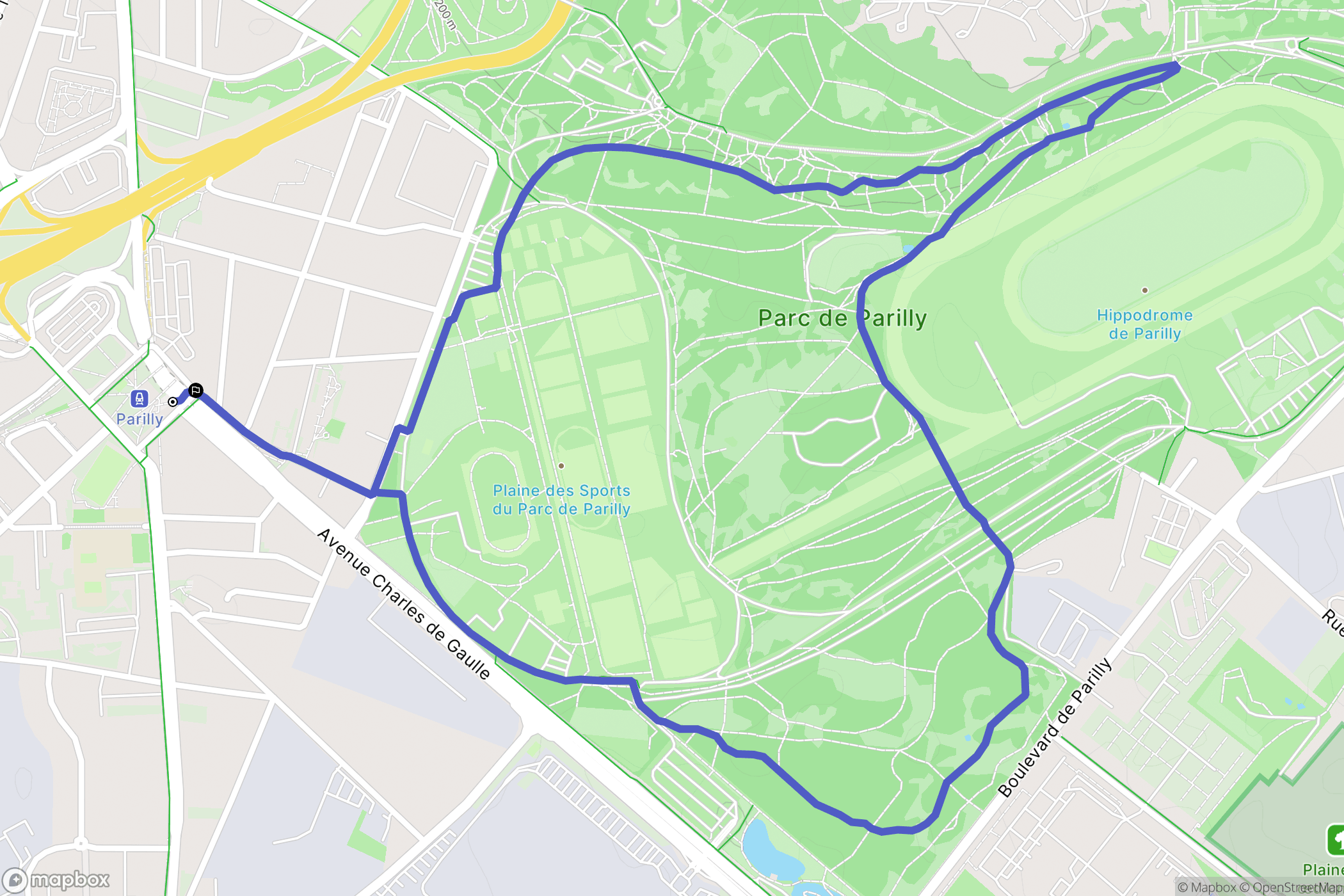 Vénissieux : carte du parcours de randonnée - France