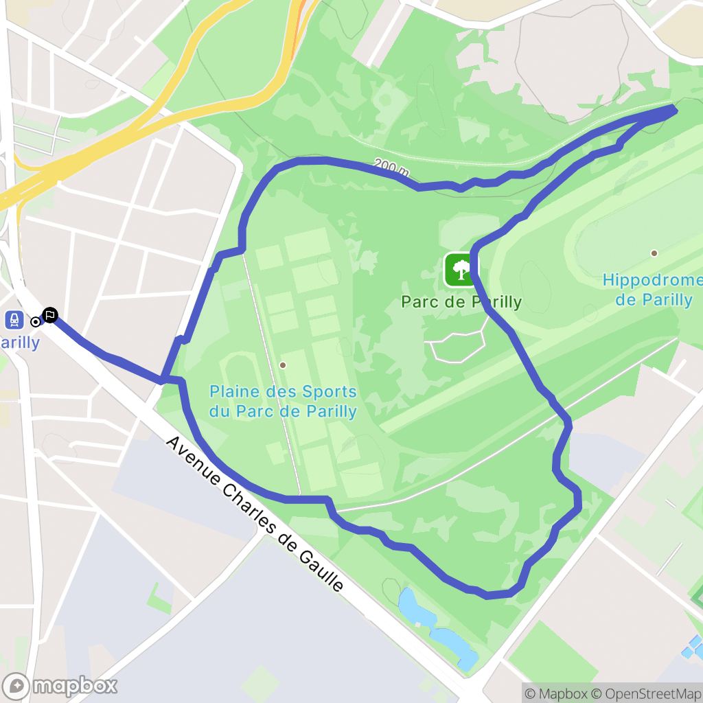 Vénissieux : carte du parcours de randonnée - France