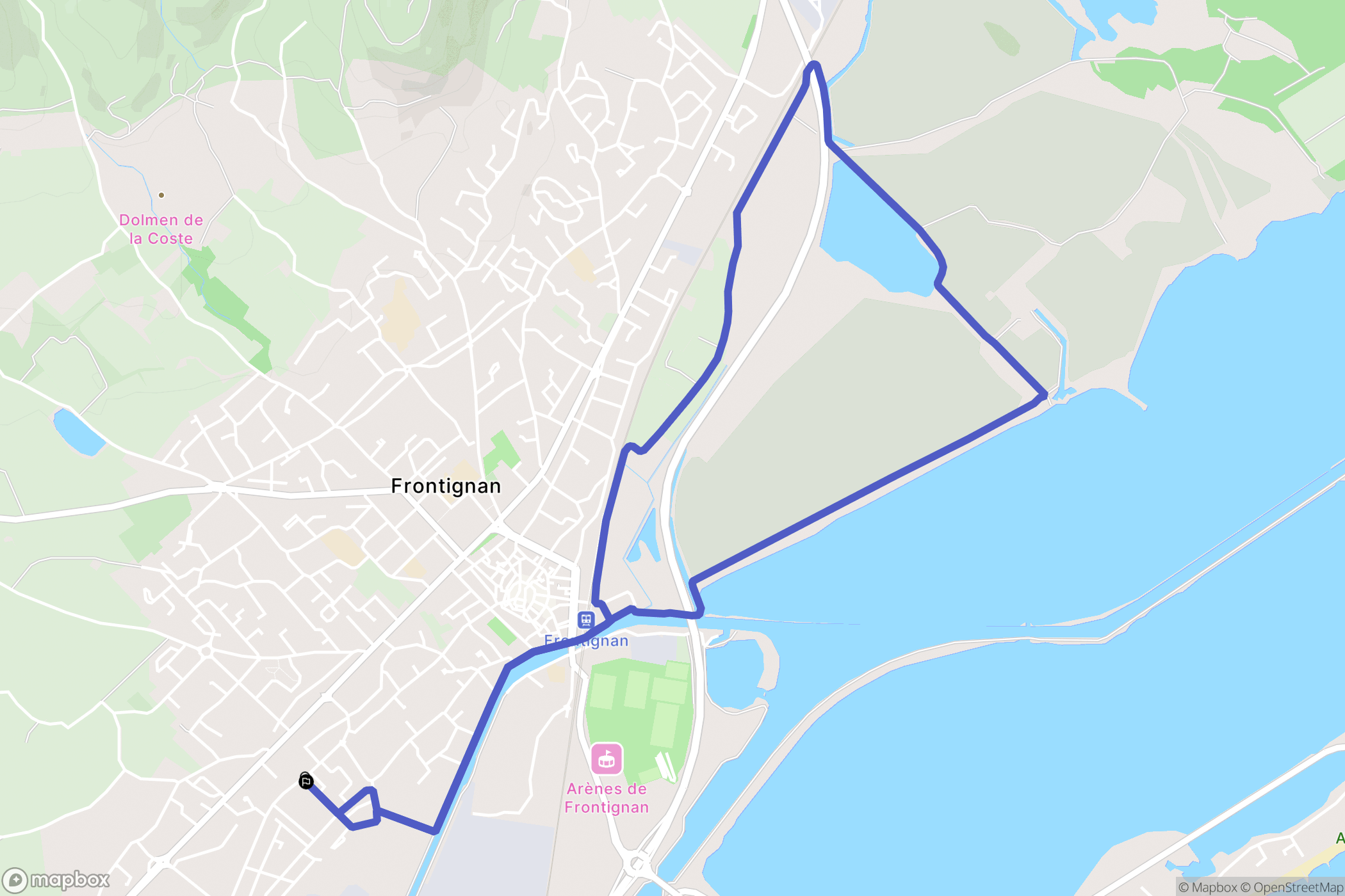 Frontignan : carte du parcours de randonnée - France