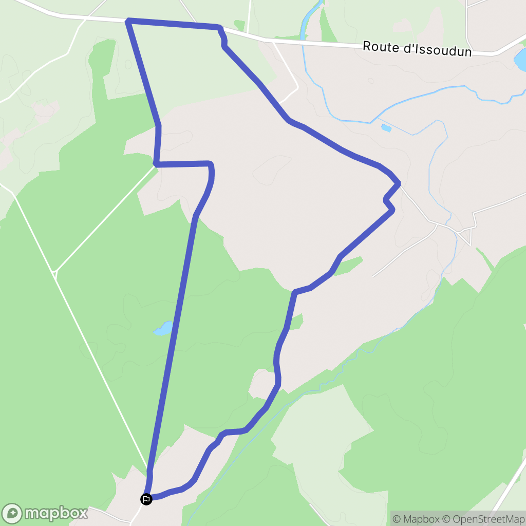Chezal-Benoît : carte du parcours de randonnée - France