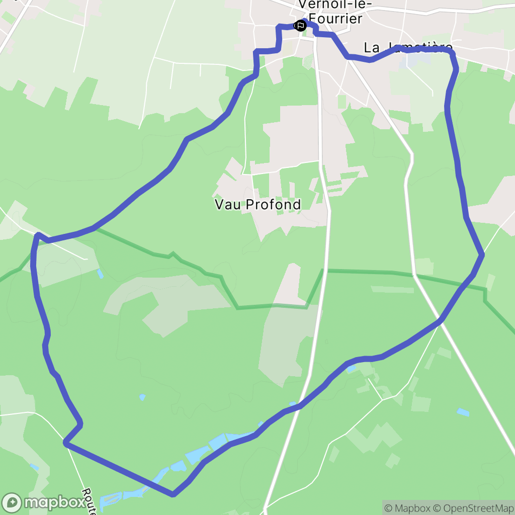 Vernoil-le-Fourrier : carte du parcours de randonnée - France