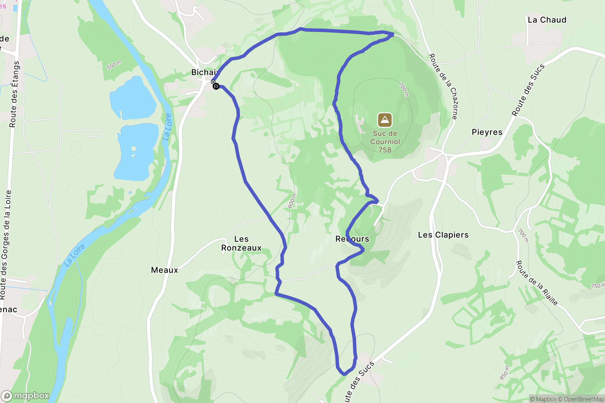 Beaulieu : carte du parcours de randonnée - France