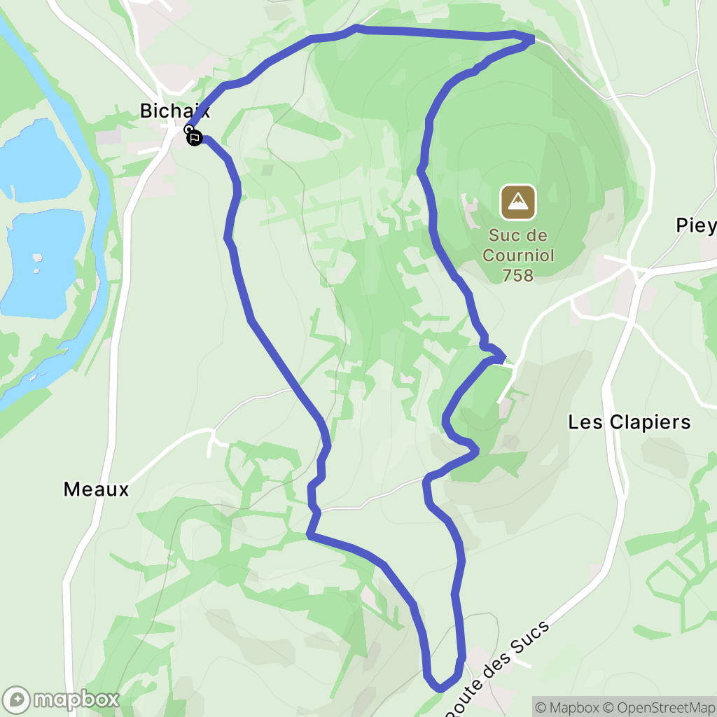 Beaulieu : carte du parcours de randonnée - France