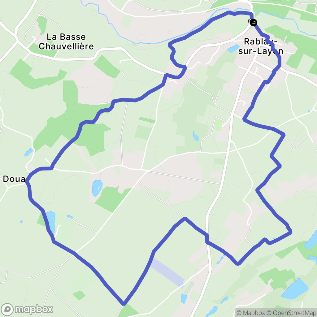 Bellevigne-en-Layon : carte du parcours de randonnée - France