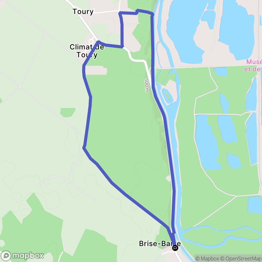 Nargis : carte du parcours de randonnée - France