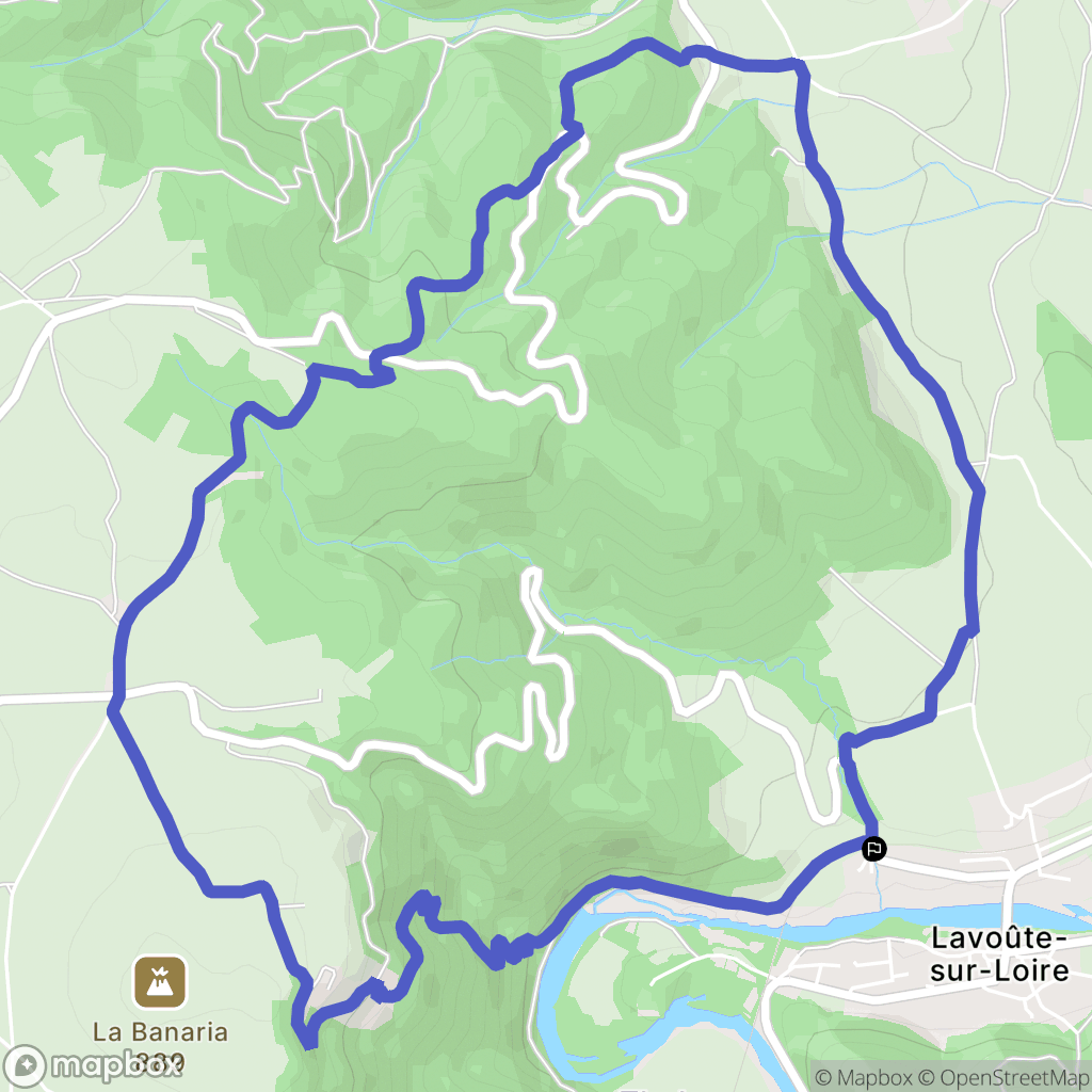 Lavoûte-sur-Loire : carte du parcours de randonnée - France