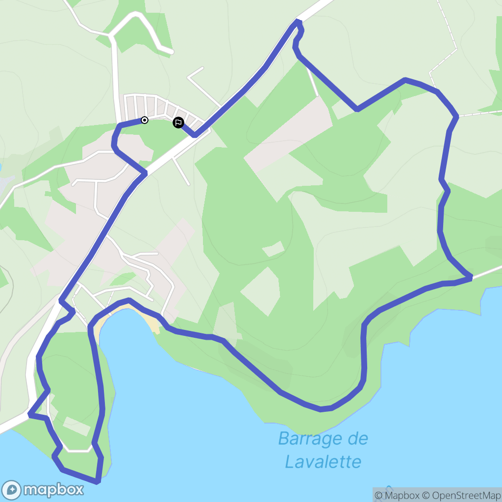 Lapte : carte du parcours de randonnée - France
