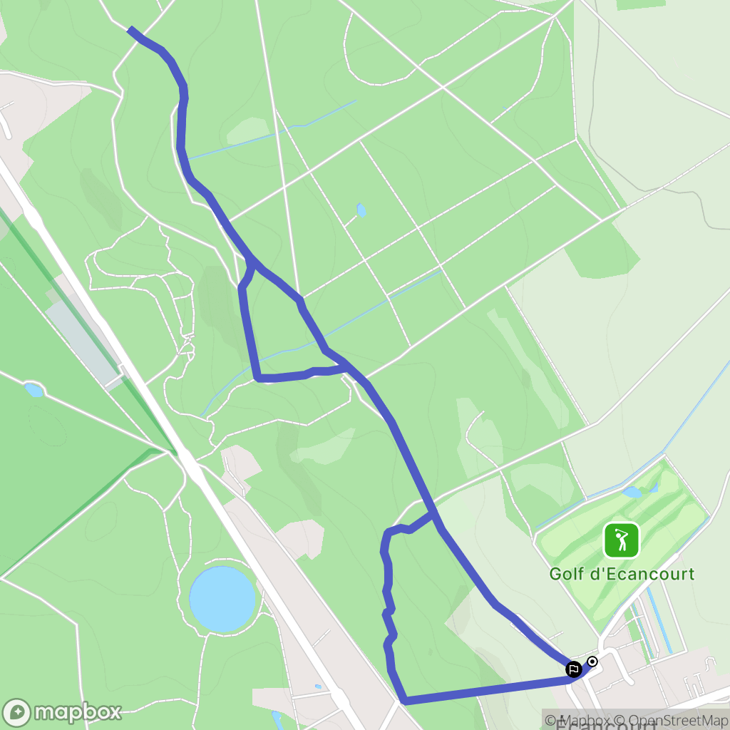 Jouy-le-Moutier : carte du parcours de randonnée - France