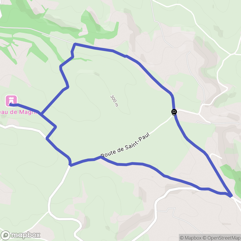 Magrin : carte du parcours de randonnée - France